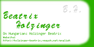 beatrix holzinger business card